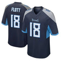 Parkc T.Titans #18 Cor'Dale Flott Player Navy Home Game Stitched Jerseys