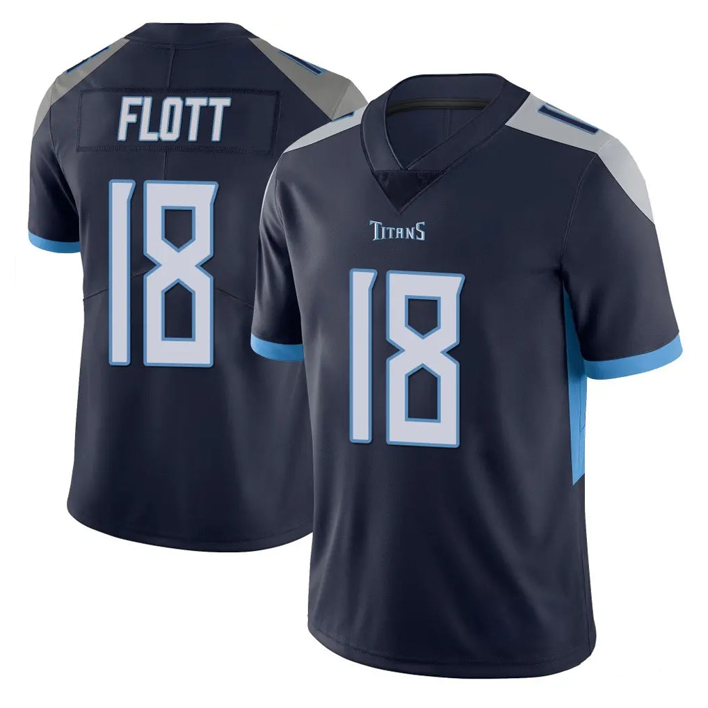Parkc T.Titans #18 Cor'Dale Flott Player Navy Limited Vapor Untouchable Home Game Stitched Jerseys