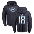 Parkc T.Titans #18 Cor'Dale Flott Player Navy Logo Pullover Hoodies Home Game Stitched Jerseys