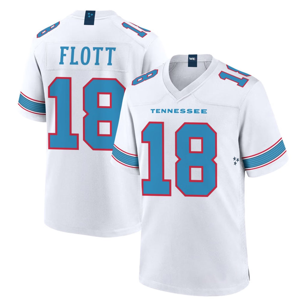 Parkc T.Titans #18 Cor'Dale Flott Player White 2026 Game Home Stitched Jerseys