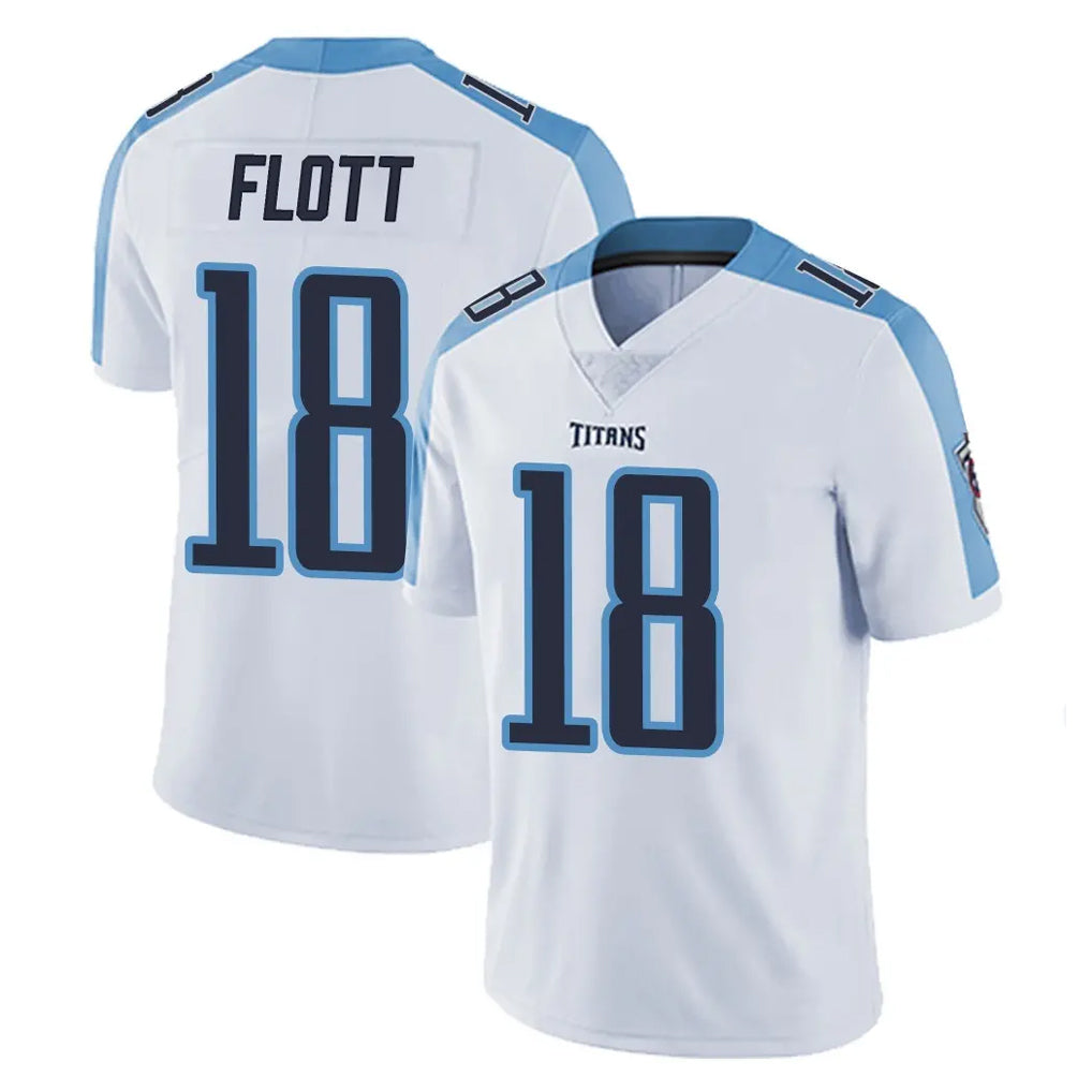 Parkc T.Titans #18 Cor'Dale Flott Player White Limited Vapor Untouchable Home Game Stitched Jerseys