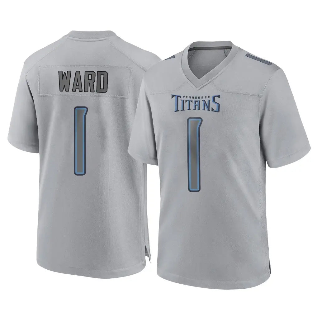 Parkc T.Titans #1 Cam Ward Player Gray Atmosphere Fashion Home Game Stitched Jerseys