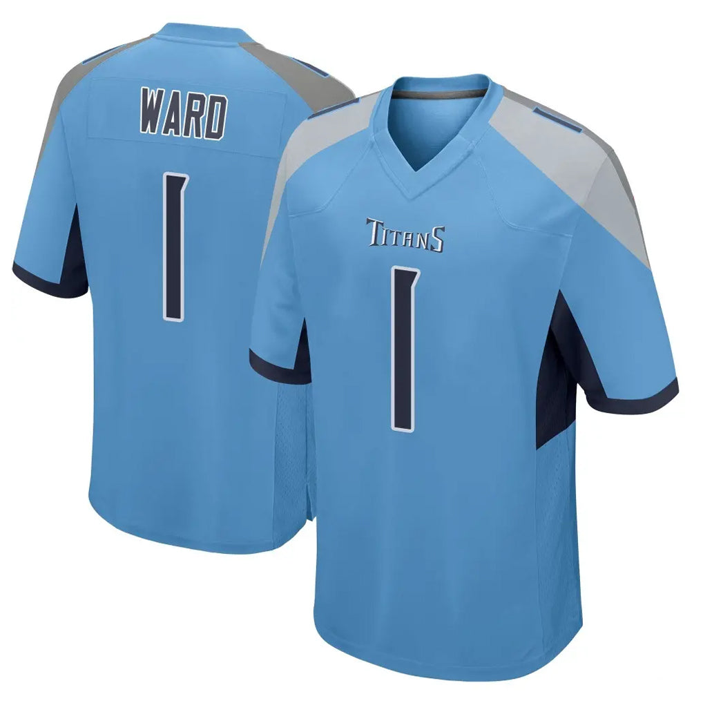 Parkc T.Titans #1 Cam Ward Player Light Blue Home Game Stitched Jerseys