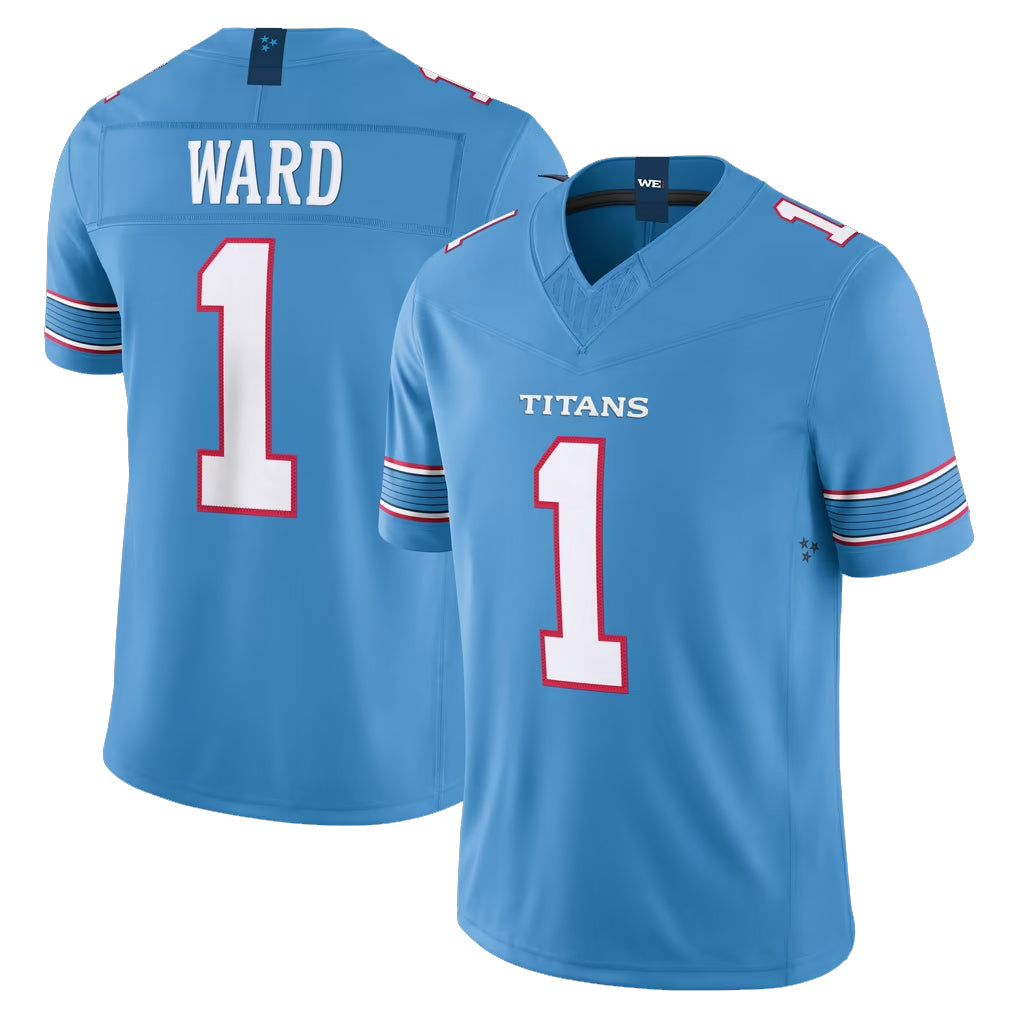 Parkc T.Titans #1 Cam Ward Player Light Blue Team Vapor F.U.S.E. Limited Home Game Stitched Jerseys
