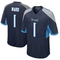 Parkc T.Titans #1 Cam Ward Player Navy Home Game Stitched Jerseys