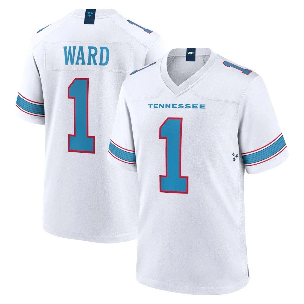 Parkc T.Titans #1 Cam Ward Player White 2026 Game Home Stitched Jerseys