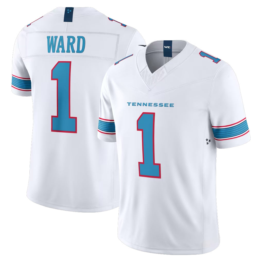 Parkc T.Titans #1 Cam Ward Player White Limited Vapor F.U.S.E. Home Game Stitched Jerseys