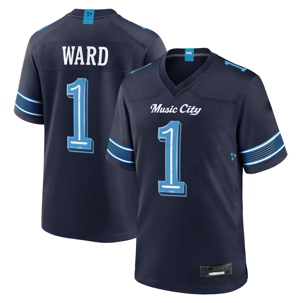 Parkc T.Titans #1 Cameron Ward Navy 2026 Rivalries Collection Game Stitched Jerseys