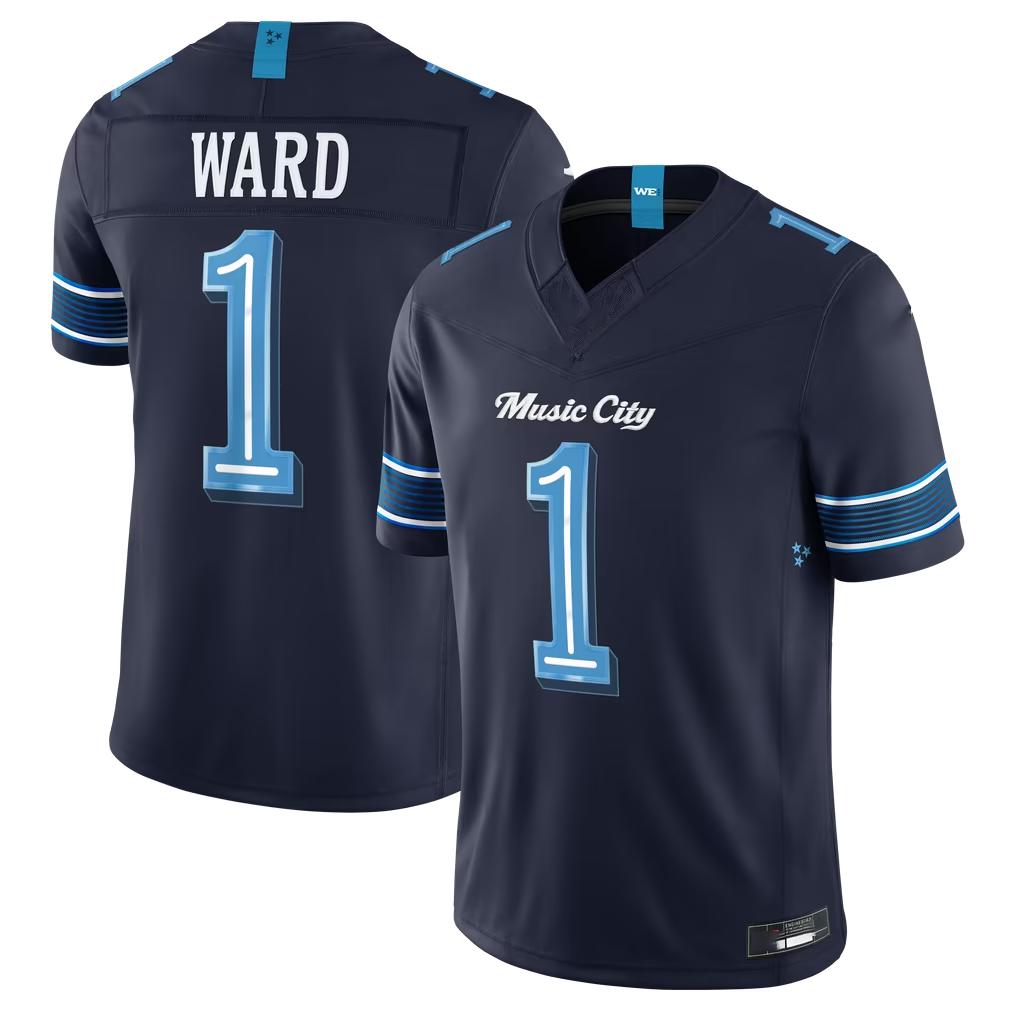 Parkc T.Titans #1 Cameron Ward Navy 2026 Rivalries Collection Limited Stitched Jerseys