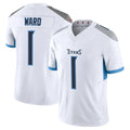 Parkc T.Titans #1 Cameron Ward Player White 2025 Vapor Limited Home Game Stitched Jerseys