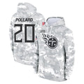 Parkc T.Titans #20 Tony Pollard Player Camo Arctic Salute to Service Pullover Hoodies Home Game Stitched Jerseys