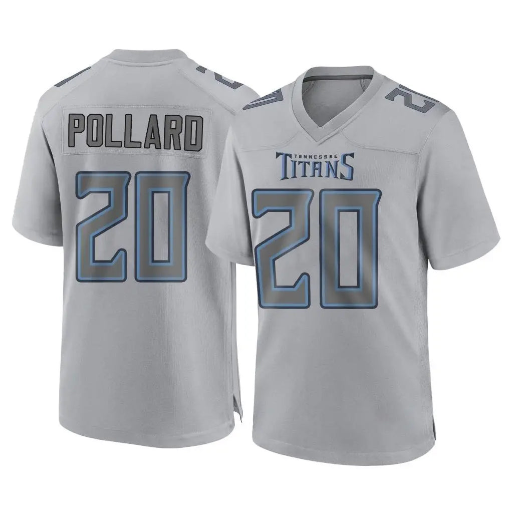 Parkc T.Titans #20 Tony Pollard Player Gray Atmosphere Fashion Home Game Stitched Jerseys