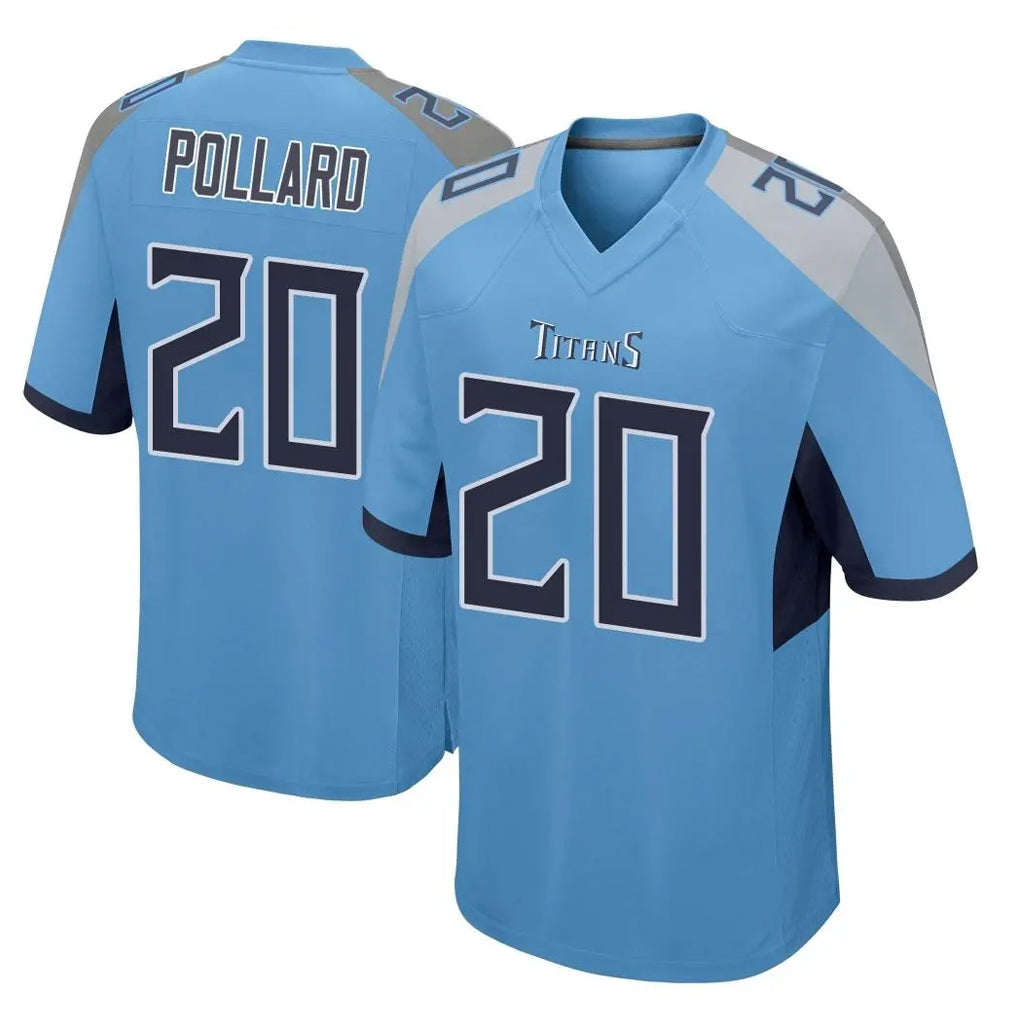 Parkc T.Titans #20 Tony Pollard Player Light Blue Home Game Stitched Jerseys