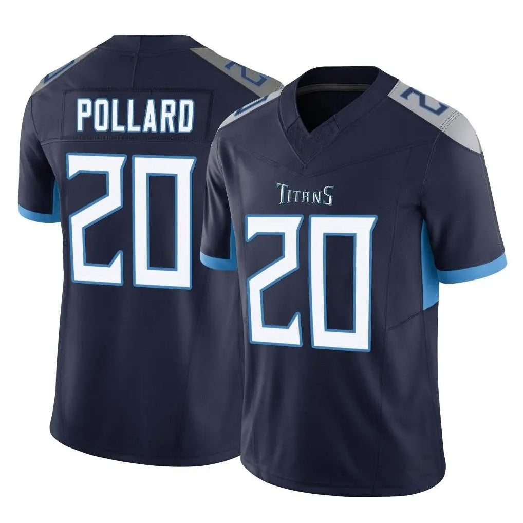 Parkc T.Titans #20 Tony Pollard Player Navy Limited Vapor F.U.S.E. Home Game Stitched Jerseys
