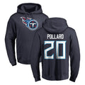 Parkc T.Titans #20 Tony Pollard Player Navy Logo Pullover Hoodies Home Game Stitched Jerseys