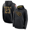 Parkc T.Titans #23 Kevin Winston Jr. Player Black Salute to Service Sideline Performance Pullover Hoodies Home Game Stitched Jerseys