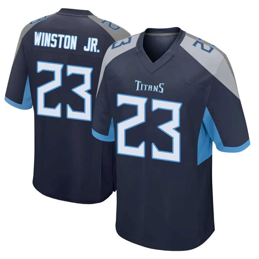 Parkc T.Titans #23 Kevin Winston Jr. Player Navy Home Game Stitched Jerseys