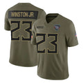 Parkc T.Titans #23 Kevin Winston Jr. Player Olive Limited 2025 Salute to Service Home Game Stitched Jerseys
