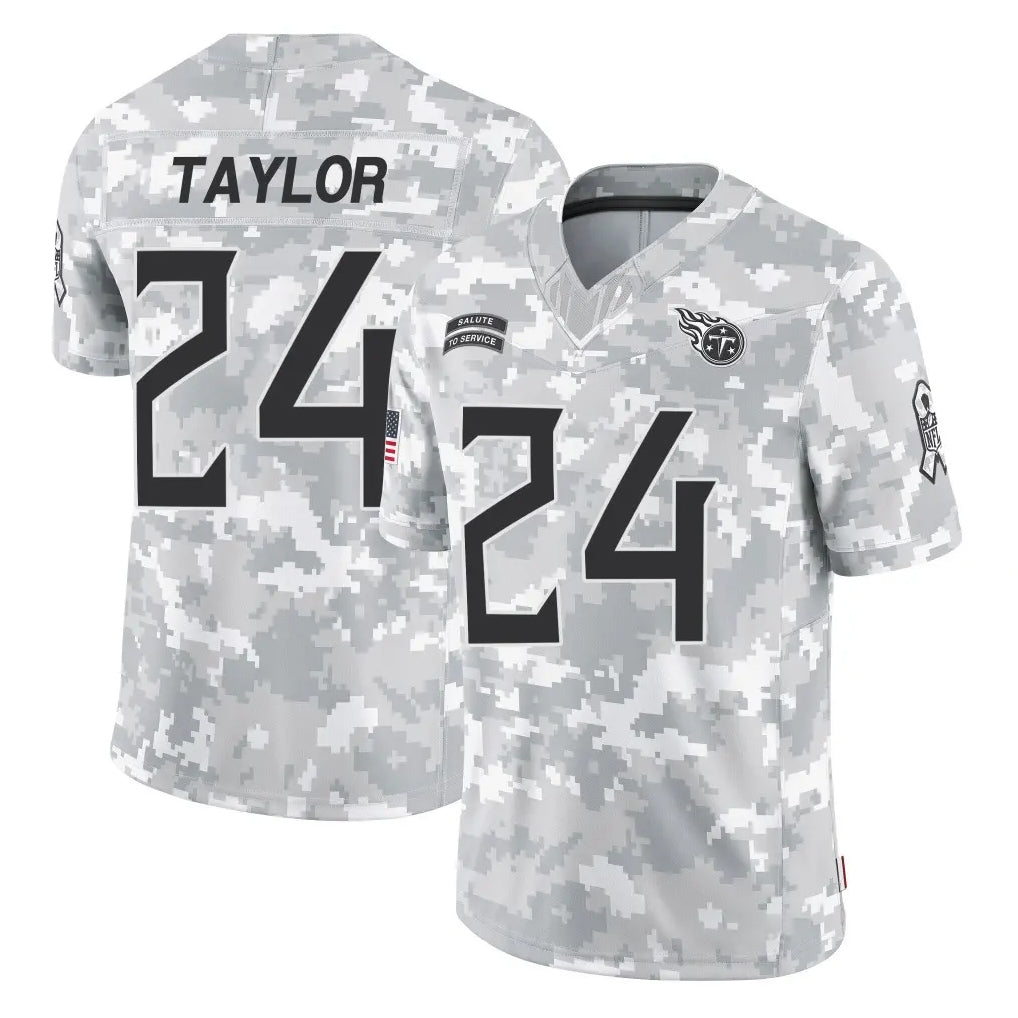 Parkc T.Titans #24 Alontae Taylor Player Arctic Camo Limited Salute to Service Home Game Stitched Jerseys