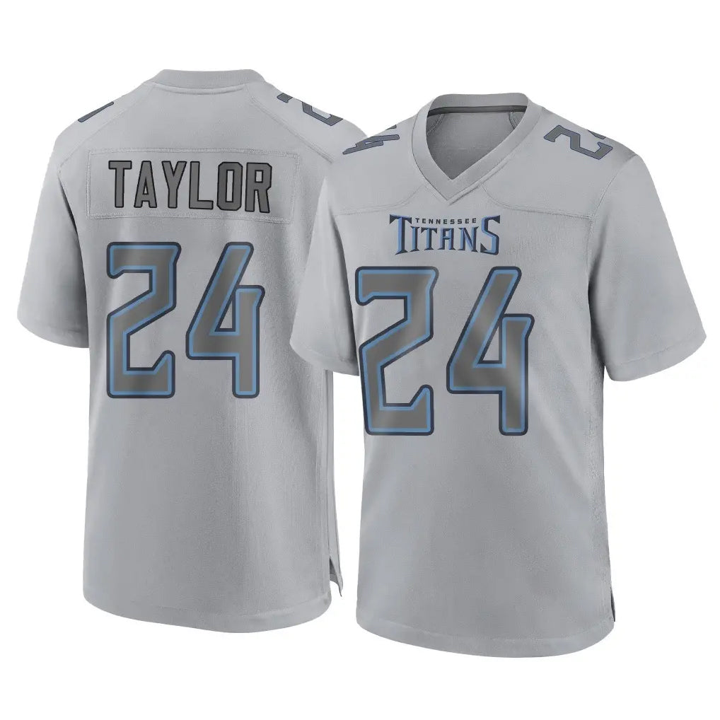 Parkc T.Titans #24 Alontae Taylor Player Gray Atmosphere Fashion Home Game Stitched Jerseys