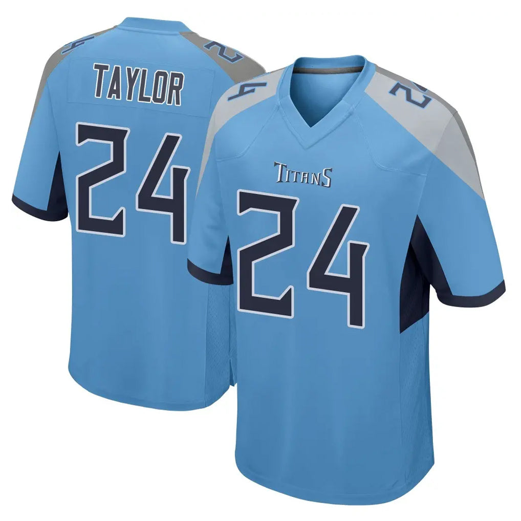 Parkc T.Titans #24 Alontae Taylor Player Light Blue Home Game Stitched Jerseys