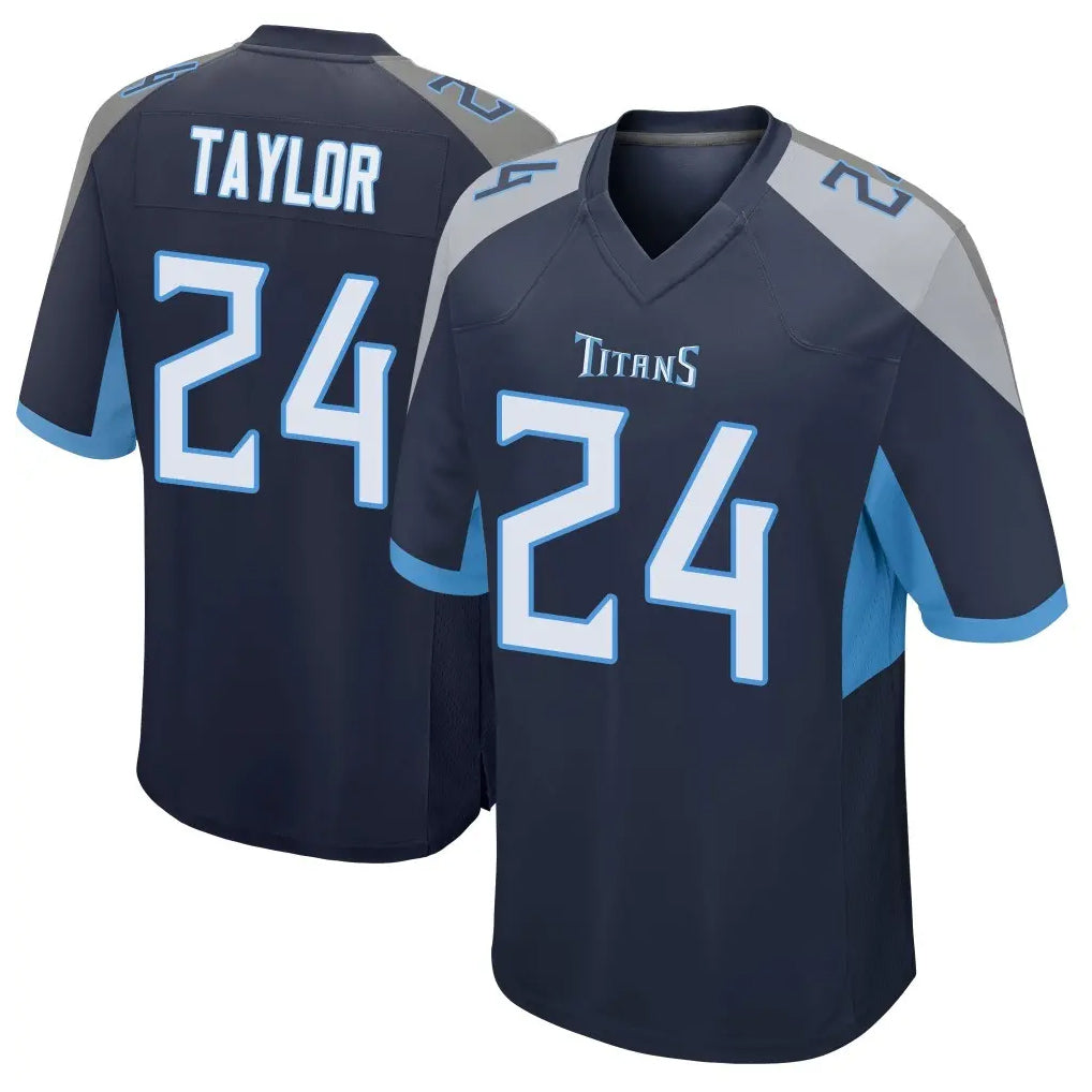Parkc T.Titans #24 Alontae Taylor Player Navy Home Game Stitched Jerseys