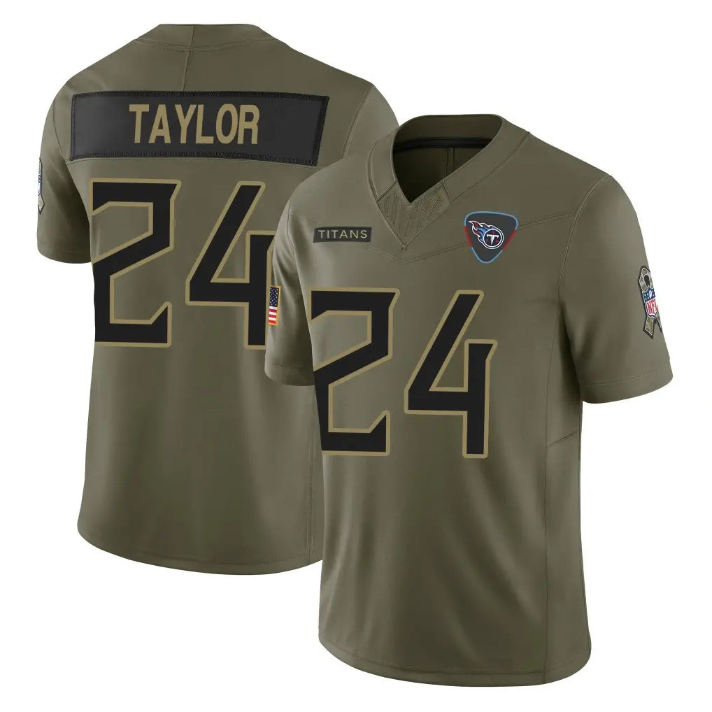 Parkc T.Titans #24 Alontae Taylor Player Olive Limited 2025 Salute to Service Home Game Stitched Jerseys