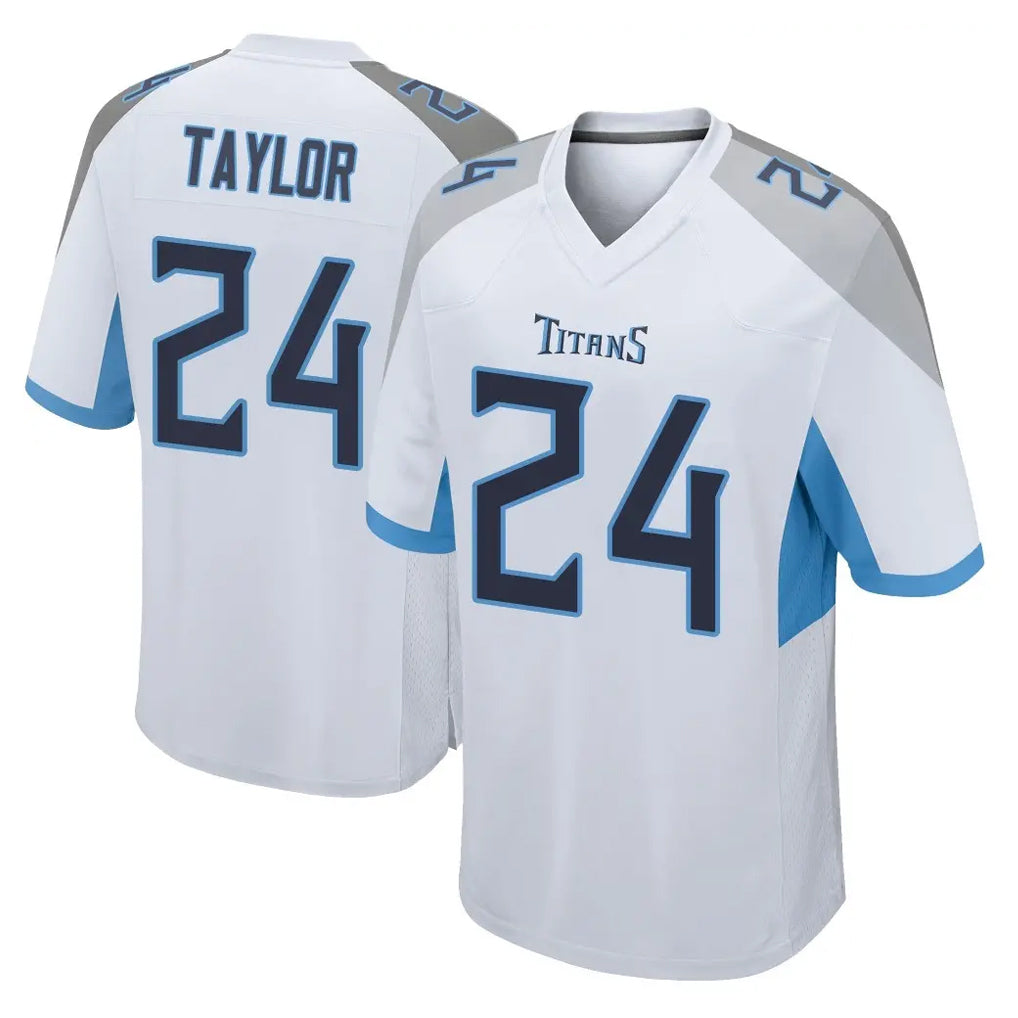 Parkc T.Titans #24 Alontae Taylor Player White Home Game Stitched Jerseys