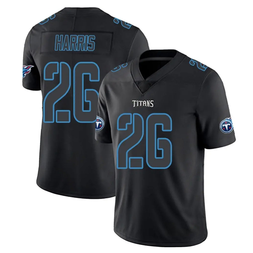 Parkc T.Titans #26 Marcus Harris Player Black Impact Limited Home Game Stitched Jerseys