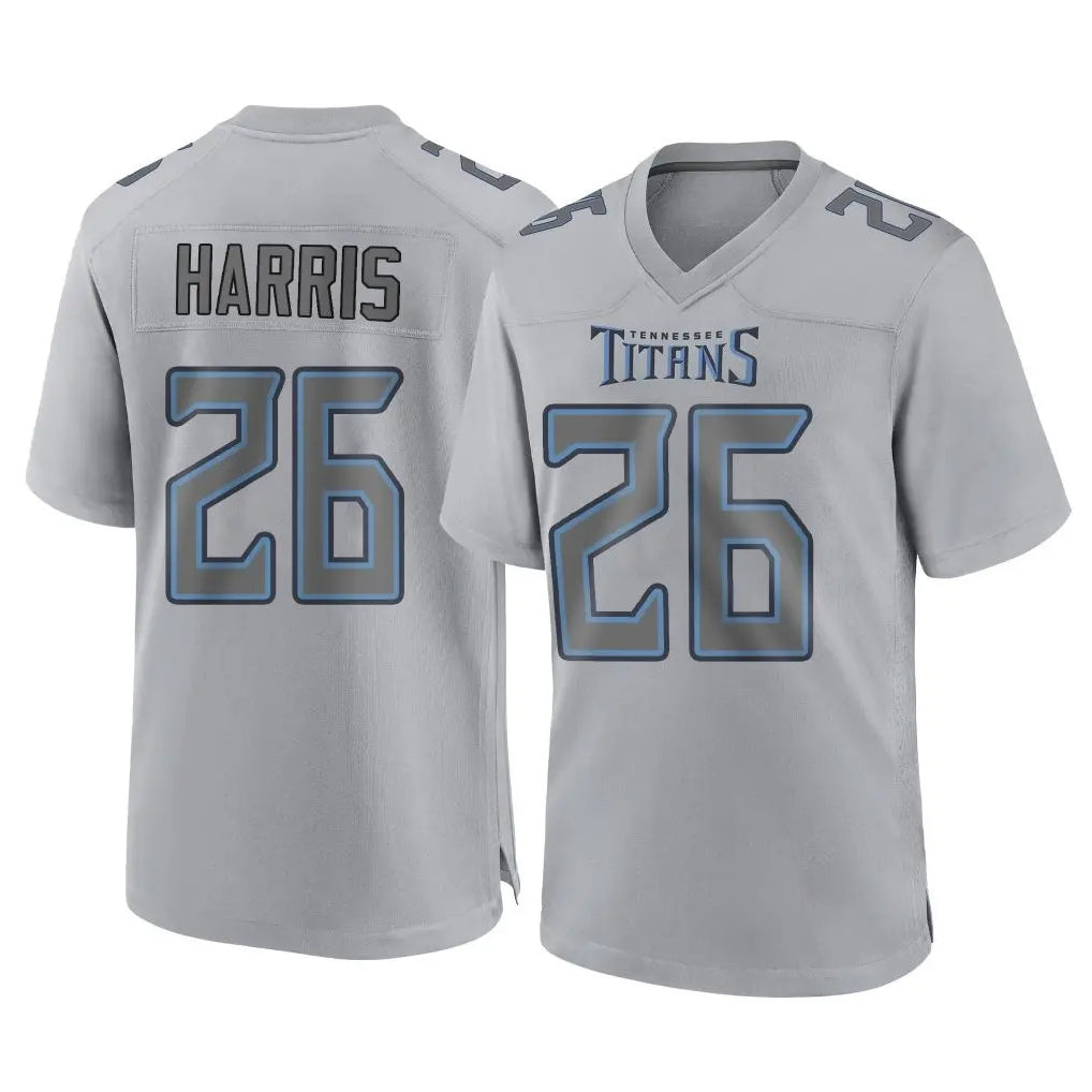 Parkc T.Titans #26 Marcus Harris Player Gray Atmosphere Fashion Home Game Stitched Jerseys