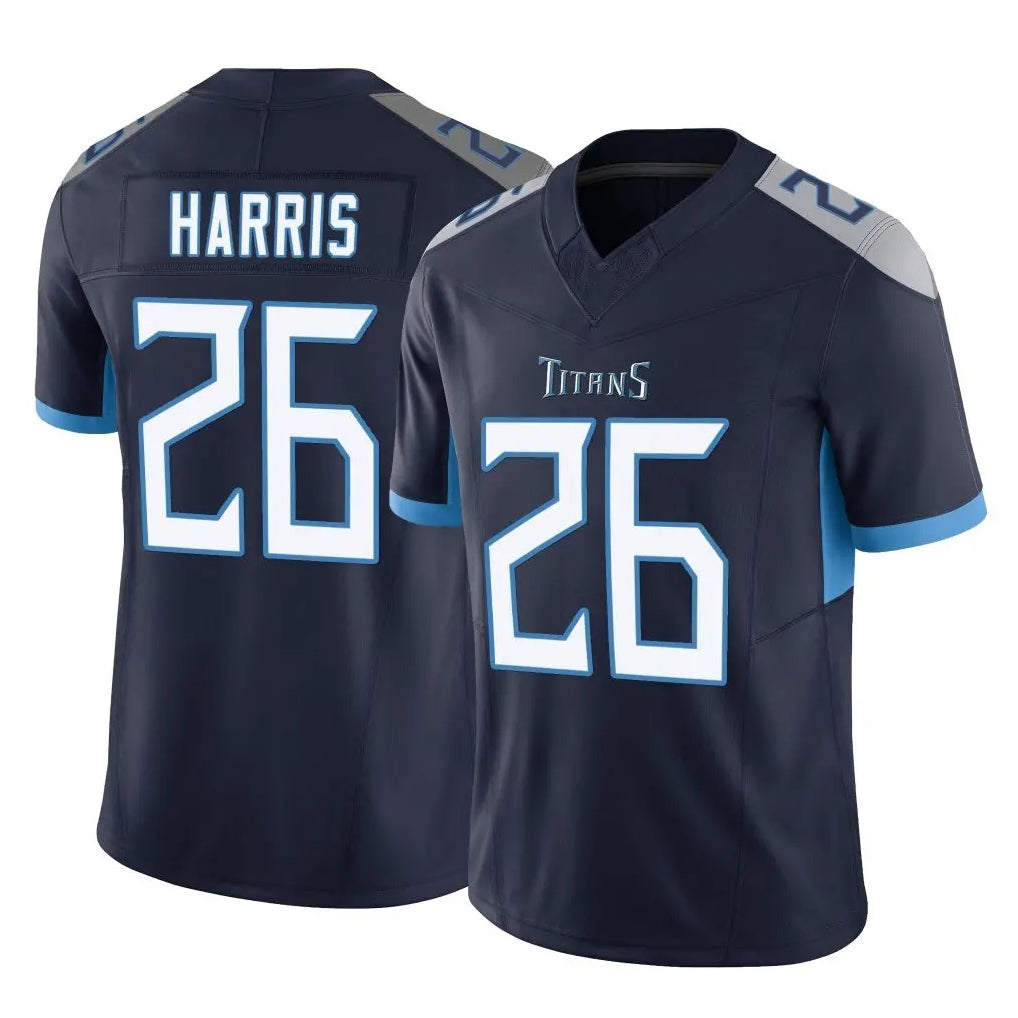 Parkc T.Titans #26 Marcus Harris Player Navy Limited Vapor F.U.S.E. Home Game Stitched Jerseys