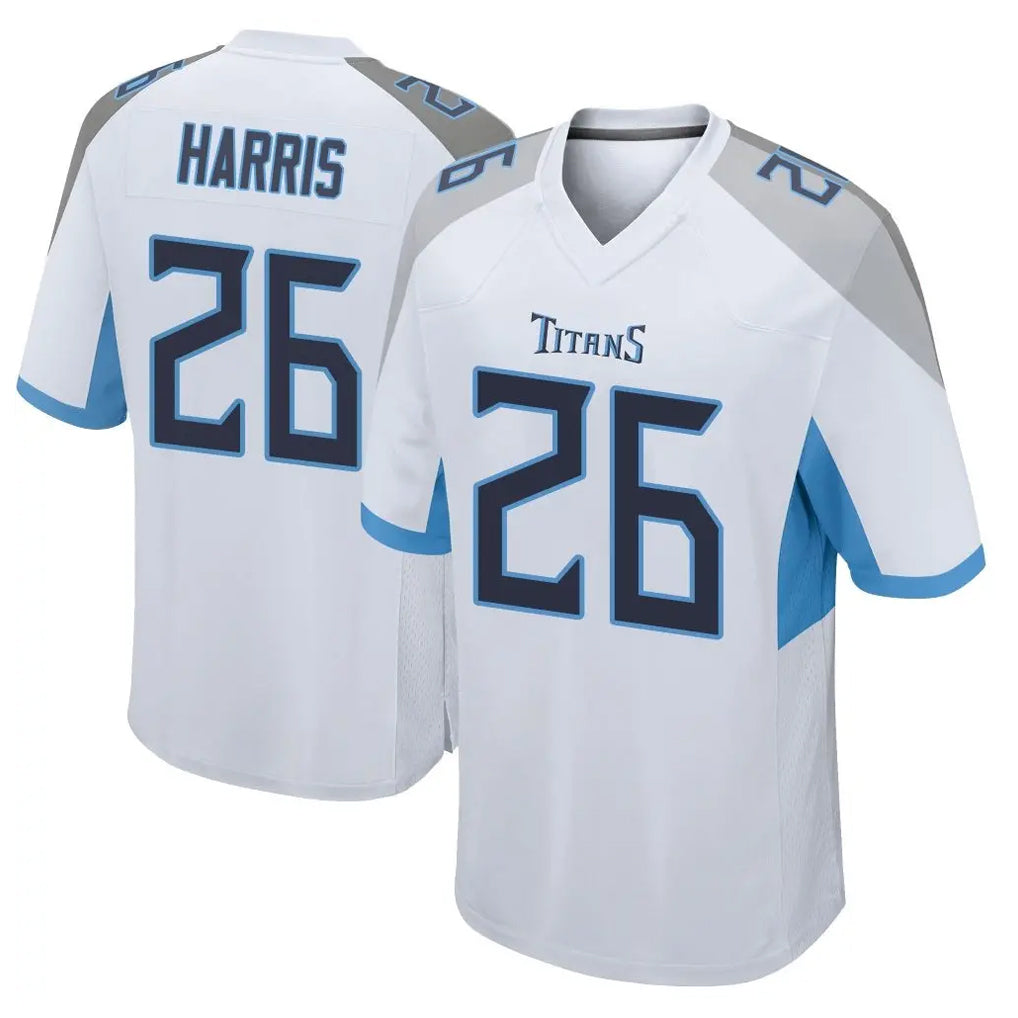 Parkc T.Titans #26 Marcus Harris Player White Home Game Stitched Jerseys