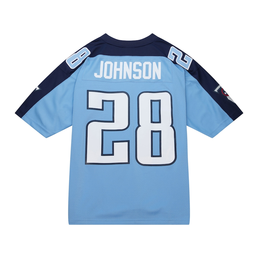Parkc T.Titans #28 Chris Johnson Mitchell & Ness Light Blue Legacy Replica Jersey Stitched Puhic Game Jerseys