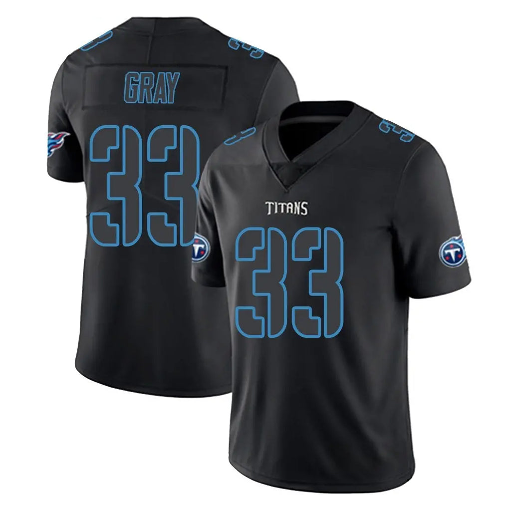 Parkc T.Titans #33 Cedric Gray Player Black Impact Limited Home Game Stitched Jerseys