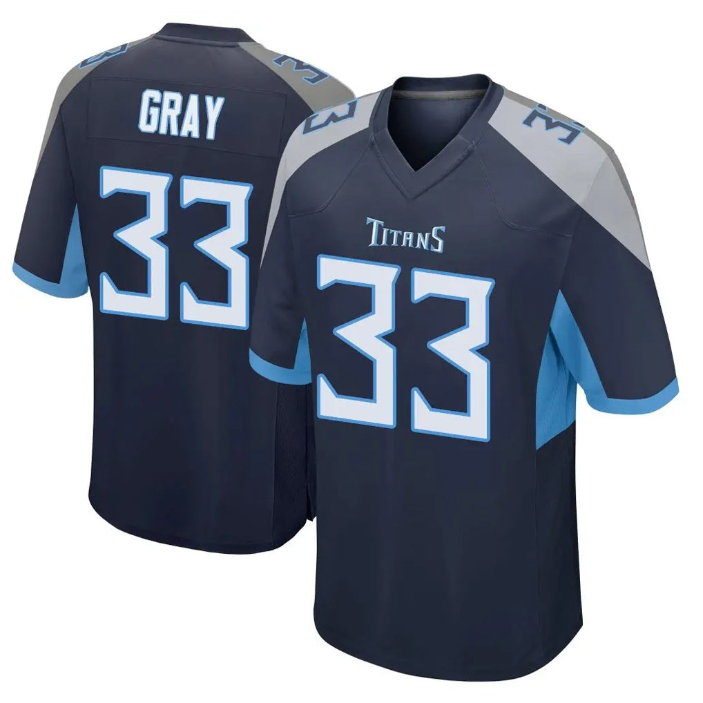 Parkc T.Titans #33 Cedric Gray Player Navy Home Game Stitched Jerseys