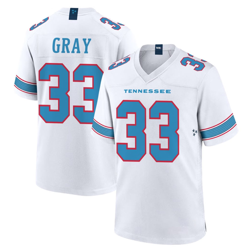Parkc T.Titans #33 Cedric Gray Player White 2026 Game Home Stitched Jerseys