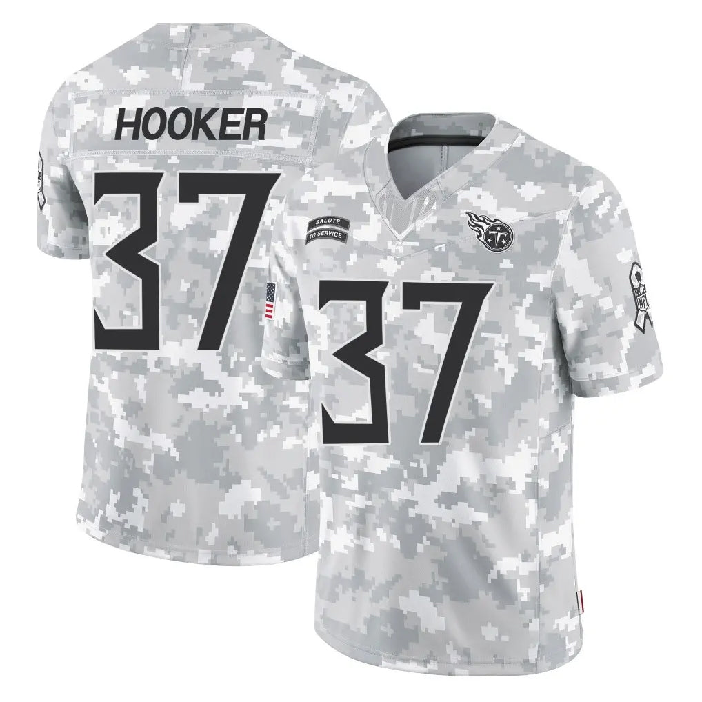 Parkc T.Titans #37 Amani Hooker Player Arctic Camo Limited Salute to Service Home Game Stitched Jerseys