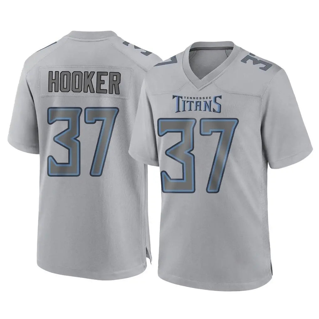 Parkc T.Titans #37 Amani Hooker Player Gray Atmosphere Fashion Home Game Stitched Jerseys