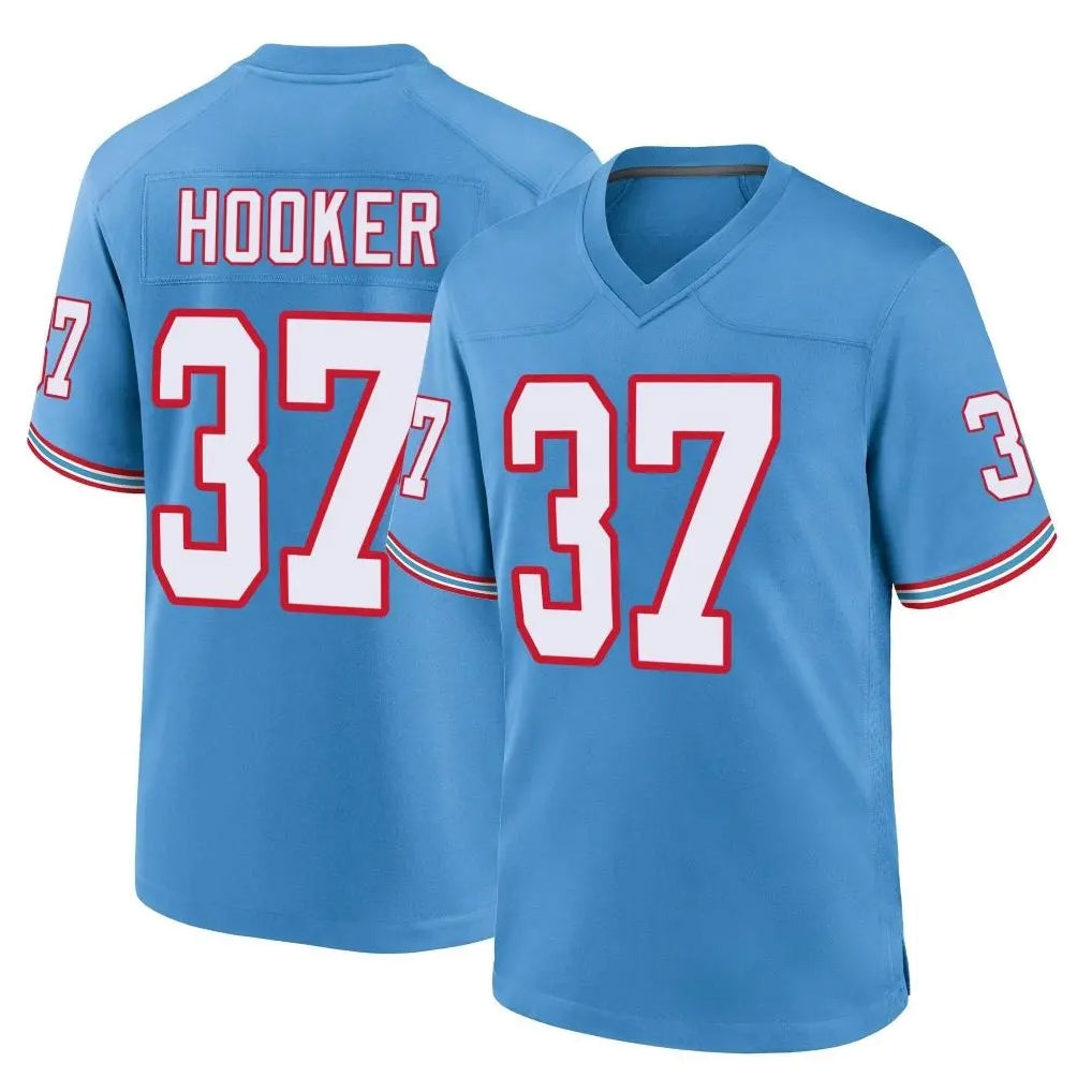 Parkc T.Titans #37 Amani Hooker Player Light Blue Oilers Throwback Home Game Stitched Jerseys