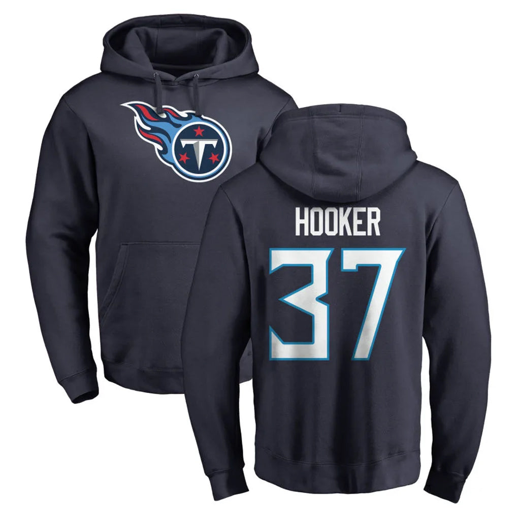 Parkc T.Titans #37 Amani Hooker Player Navy Logo Pullover Hoodies Home Game Stitched Jerseys