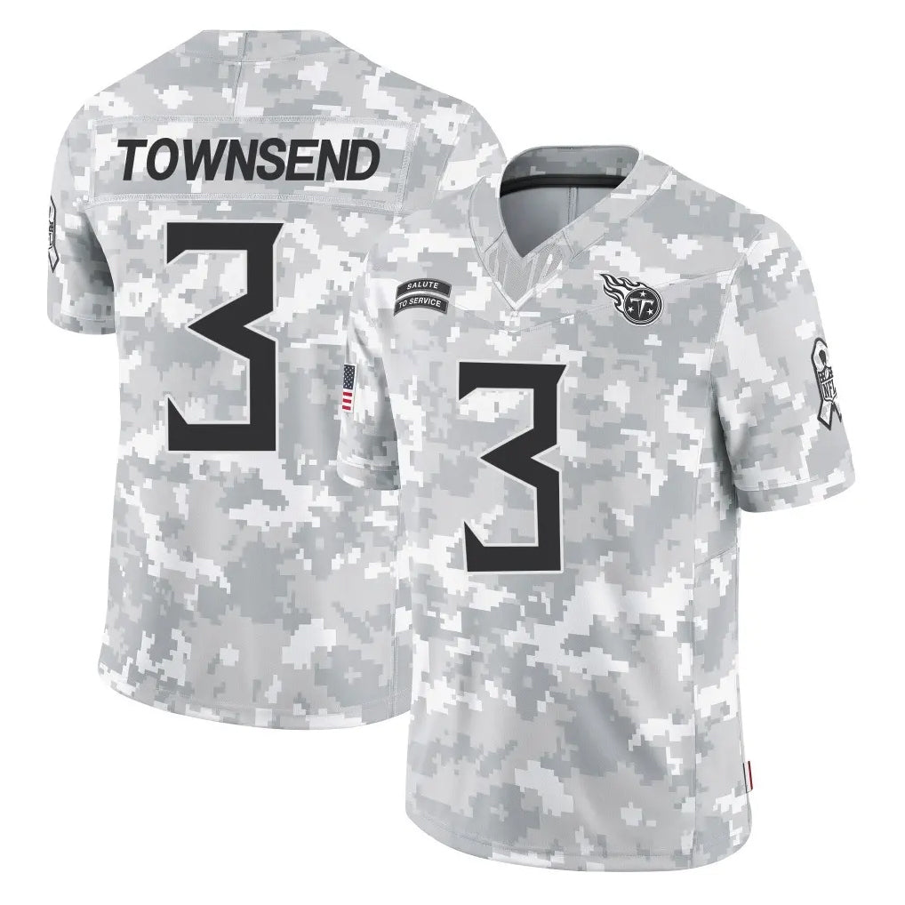 Parkc T.Titans #3 Tommy Townsend Player Arctic Camo Limited Salute to Service Home Game Stitched Jerseys