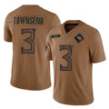 Parkc T.Titans #3 Tommy Townsend Player Brown Limited Salute to Service Home Game Stitched Jerseys