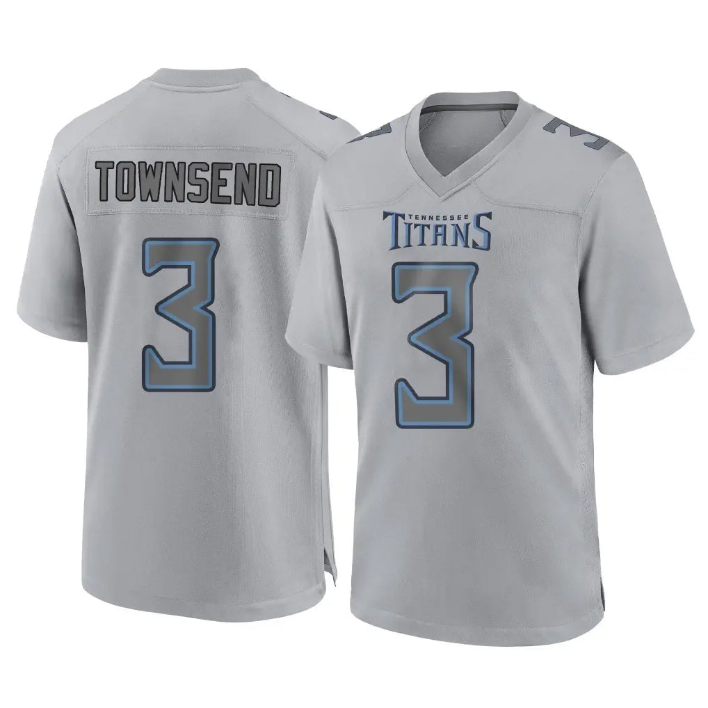 Parkc T.Titans #3 Tommy Townsend Player Gray Atmosphere Fashion Home Game Stitched Jerseys