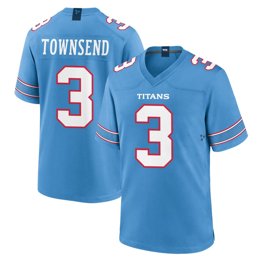 Parkc T.Titans #3 Tommy Townsend Player Light Blue 2026 Game Home Stitched Jerseys