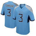 Parkc T.Titans #3 Tommy Townsend Player Light Blue Home Game Stitched Jerseys