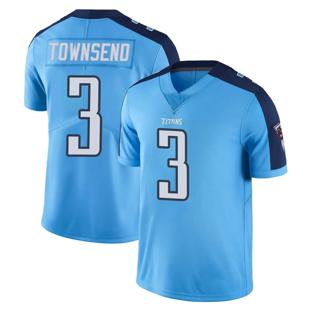Parkc T.Titans #3 Tommy Townsend Player Light Blue Limited Color Rush Home Game Stitched Jerseys