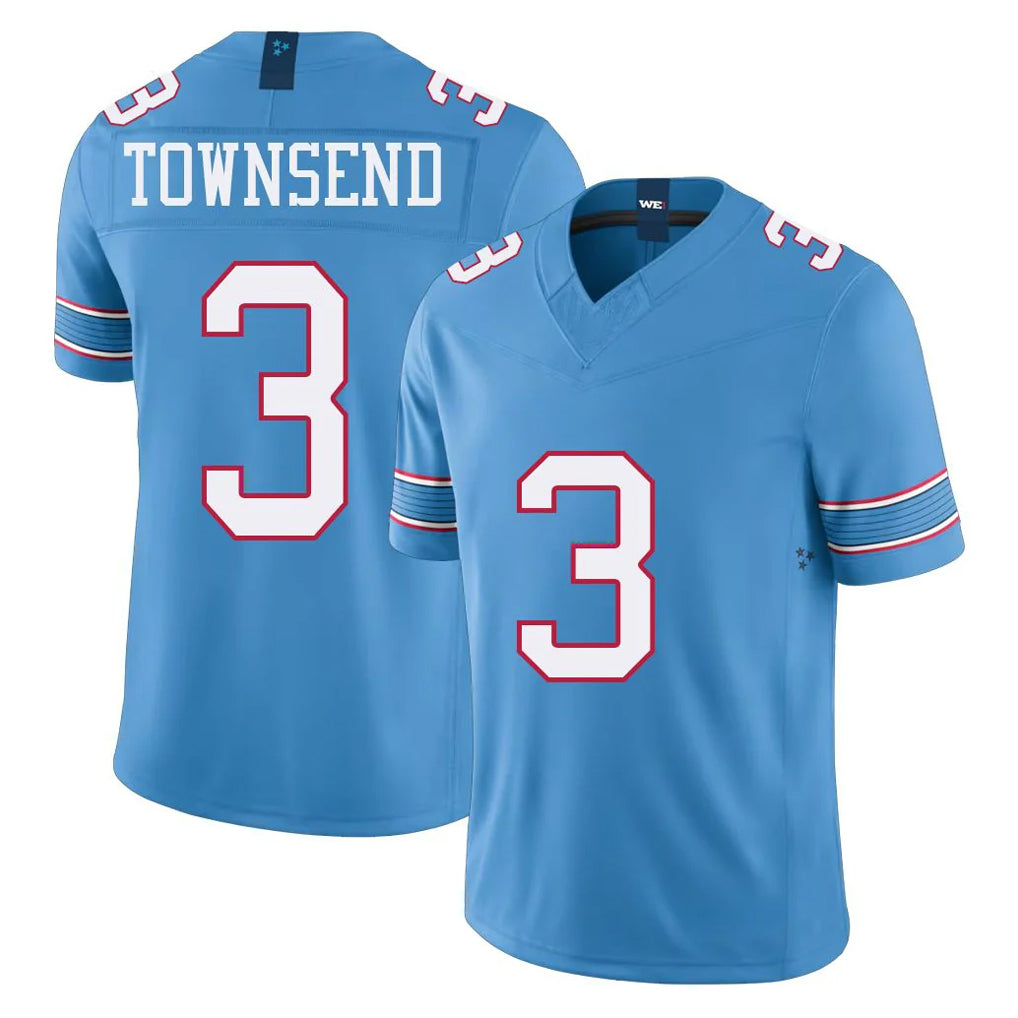 Parkc T.Titans #3 Tommy Townsend Player Light Blue Team Vapor F.U.S.E. Limited Home Game Stitched Jerseys