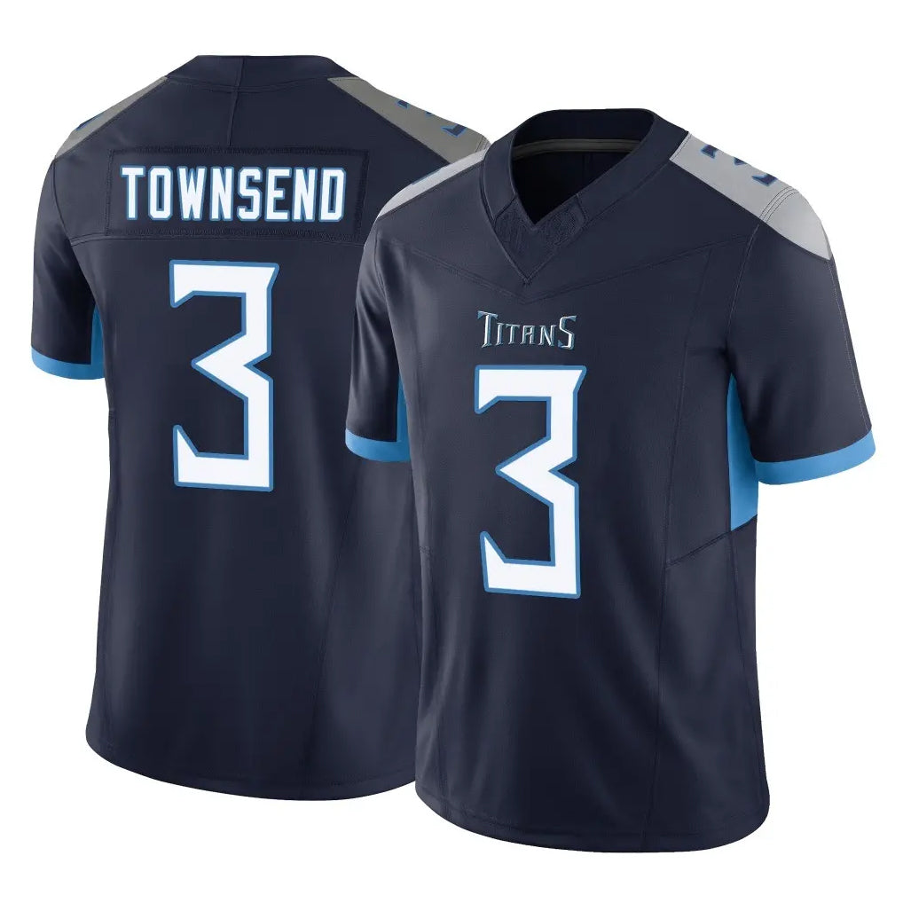 Parkc T.Titans #3 Tommy Townsend Player Navy Limited Vapor F.U.S.E. Home Game Stitched Jerseys