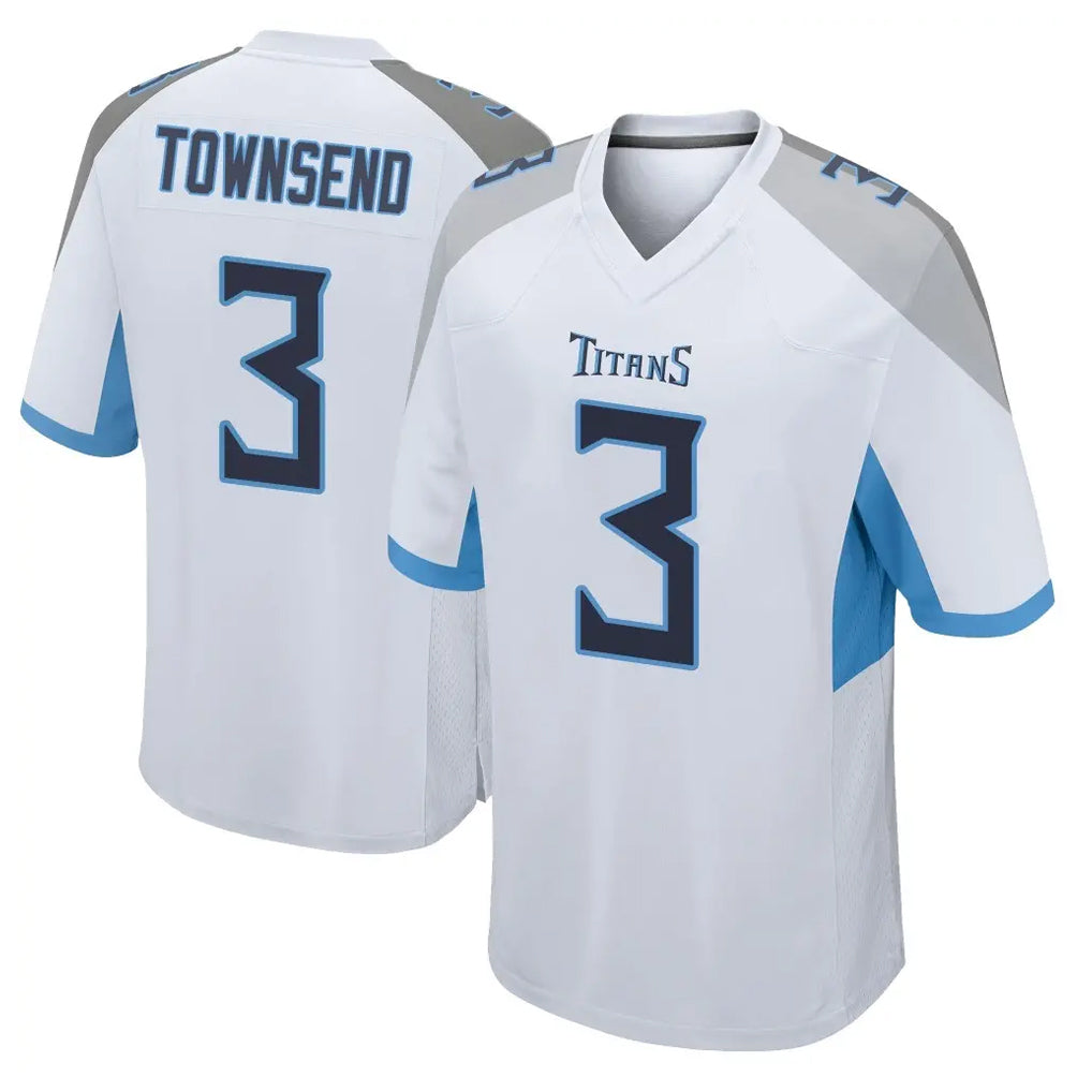 Parkc T.Titans #3 Tommy Townsend Player White Home Game Stitched Jerseys