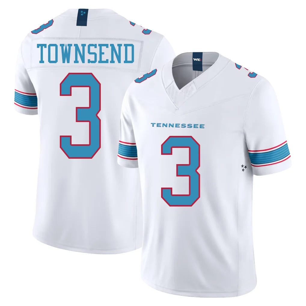 Parkc T.Titans #3 Tommy Townsend Player White Limited Vapor F.U.S.E. Home Game Stitched Jerseys